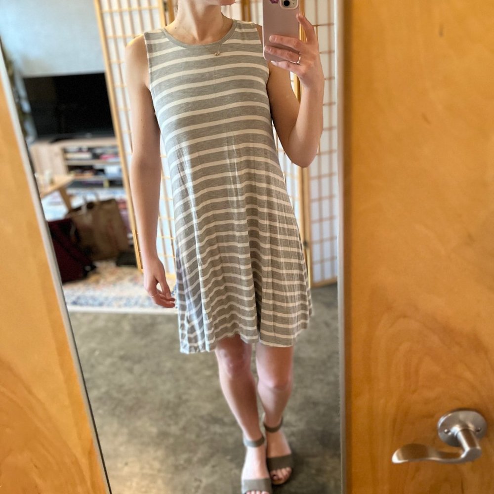 Amazon Essentials Tank Swing Dress Striped